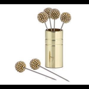 Z Gallerie Victoria Gold Cocktail Pick - set of 6 Brand New!